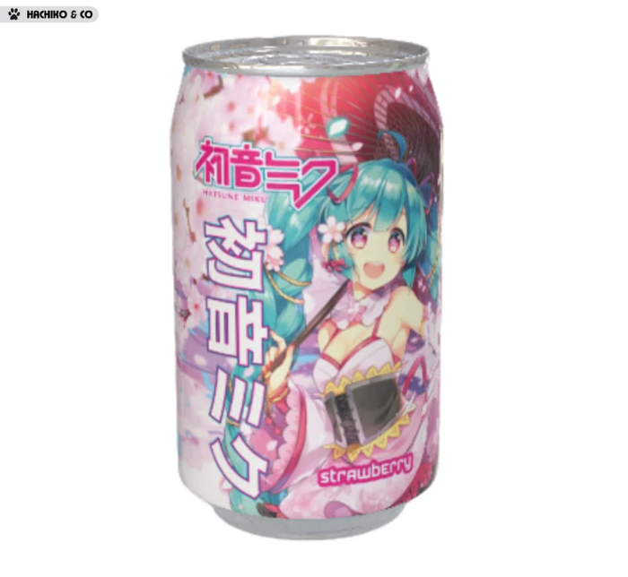 Kawaji Hatsune Miku Soda – Strawberry (330ml) [x12] – Hachiko & Co